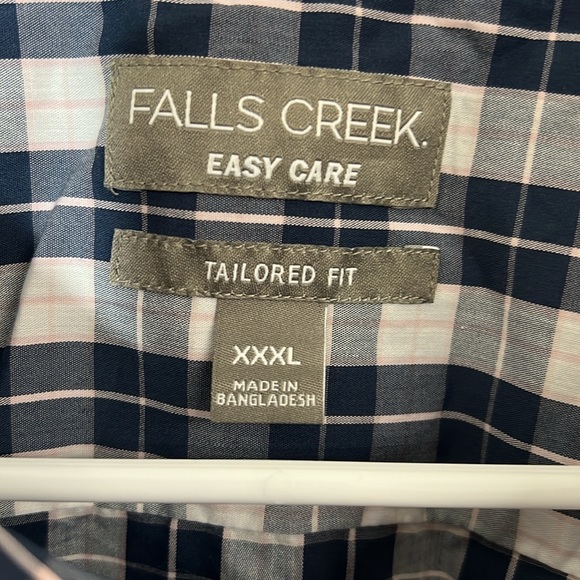 Falls Creek Casual Button Down Blue 3XL - Picture 2 of 2